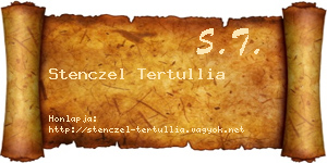 Stenczel Tertullia névjegykártya